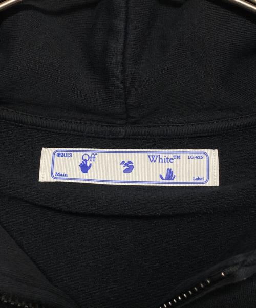 OFFWHITE（オフホワイト）OFFWHITE (オフホワイト) ワッペンジップパーカー ブラック サイズ:XXSの古着・服飾アイテム