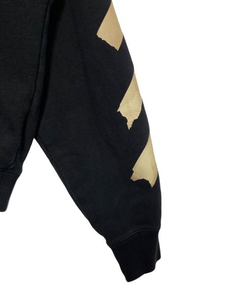 OFFWHITE（オフホワイト）OFFWHITE (オフホワイト) テープアローフーディー ブラック サイズ:Lの古着・服飾アイテム