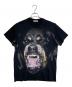 GIVENCHY（ジバンシィ）の古着「ロットワイラー ドッグプリント半袖Tシャツ」｜ブラック