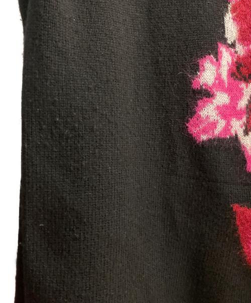 Yohji Yamamoto pour homme（ヨウジヤマモト プールオム）Yohji Yamamoto pour homme (ヨウジヤマモト プールオム) 花柄ニット ブラック サイズ:2の古着・服飾アイテム