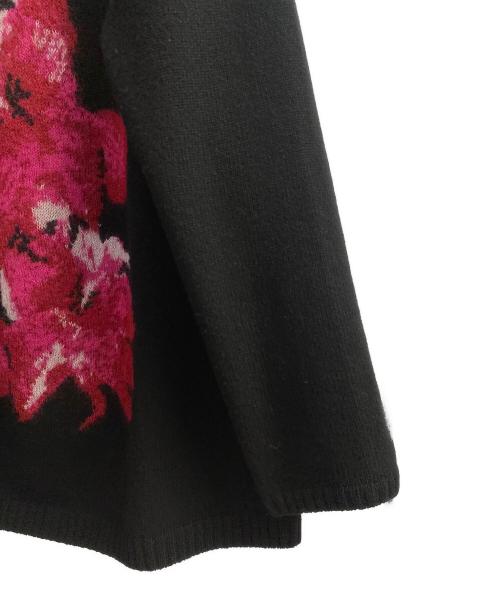 Yohji Yamamoto pour homme（ヨウジヤマモト プールオム）Yohji Yamamoto pour homme (ヨウジヤマモト プールオム) 花柄ニット ブラック サイズ:2の古着・服飾アイテム