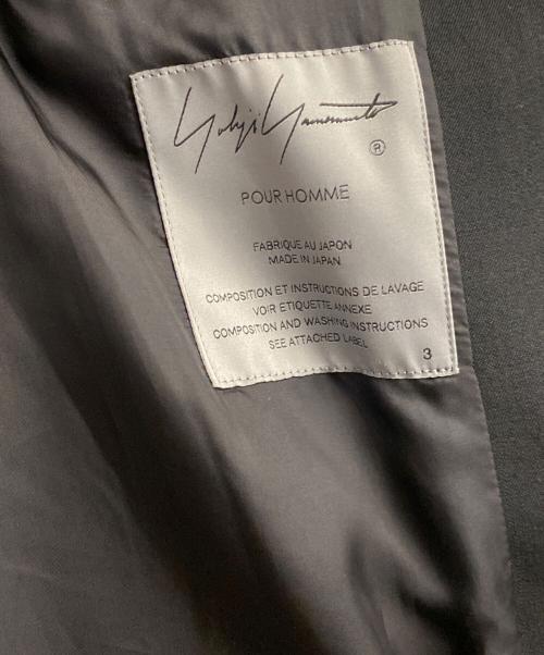 Yohji Yamamoto pour homme（ヨウジヤマモト プールオム）Yohji Yamamoto pour homme (ヨウジヤマモト プールオム) WOOL GABARDINE N3B JACKET ブラック サイズ:3の古着・服飾アイテム