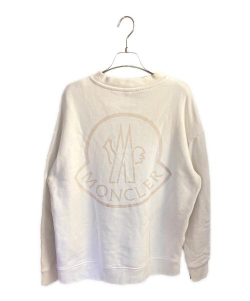 MONCLER（モンクレール）MONCLER (モンクレール) バックプリントスウェット ホワイト サイズ:Ｍの古着・服飾アイテム