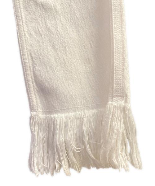 Chloe（クロエ）Chloe (クロエ) フリンジデニムパンツ ホワイト サイズ:36の古着・服飾アイテム