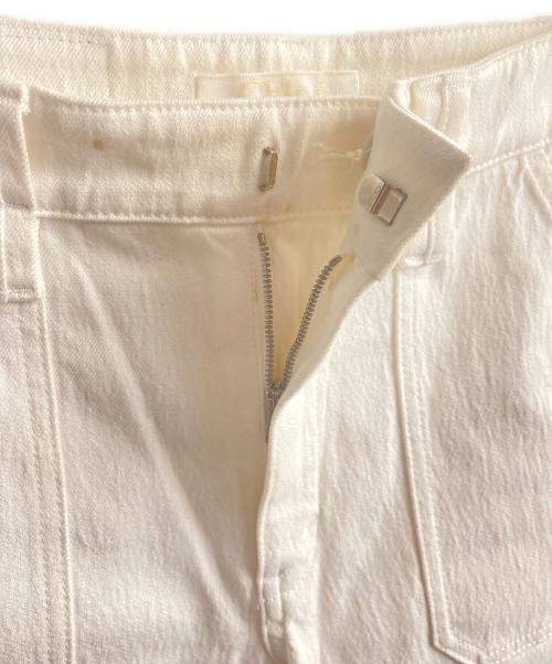 Chloe（クロエ）Chloe (クロエ) フリンジデニムパンツ ホワイト サイズ:36の古着・服飾アイテム