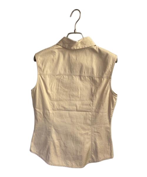 MIU MIU（ミュウミュウ）MIU MIU (ミュウミュウ) ノースリーブシャツ ベージュ サイズ:40の古着・服飾アイテム