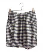 MARNIマルニ）の古着「ギンガムチェックスカート」｜ブルー