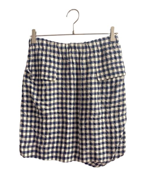 MARNI（マルニ）MARNI (マルニ) ギンガムチェックスカート ブルー サイズ:38の古着・服飾アイテム