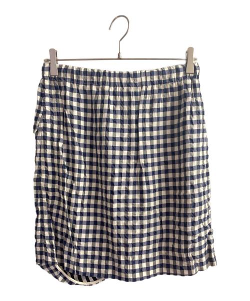 MARNI（マルニ）MARNI (マルニ) ギンガムチェックスカート ブルー サイズ:38の古着・服飾アイテム