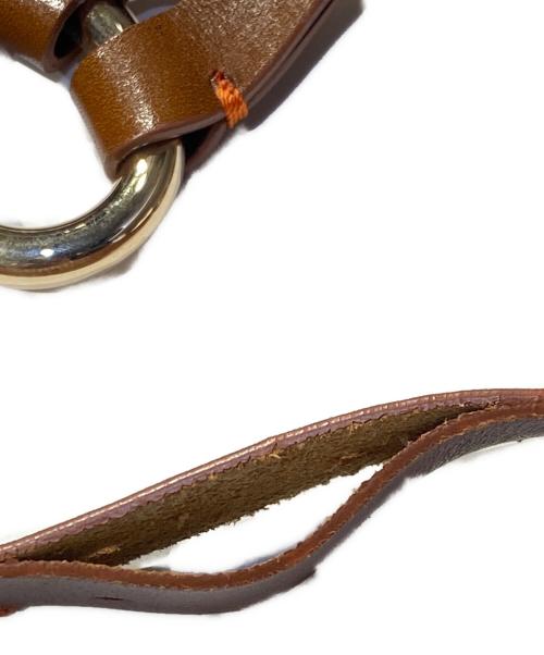 CELINE（セリーヌ）CELINE (セリーヌ) リングバックルレザーベルト ブラウン サイズ:Lの古着・服飾アイテム