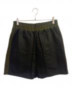 Maison Margielaメゾンマルジェラ）の古着「ナイロンショートパンツ」｜ブラック×オリーブ