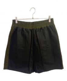 Maison Margiela（メゾンマルジェラ）の古着「ナイロンショートパンツ」｜ブラック×オリーブ