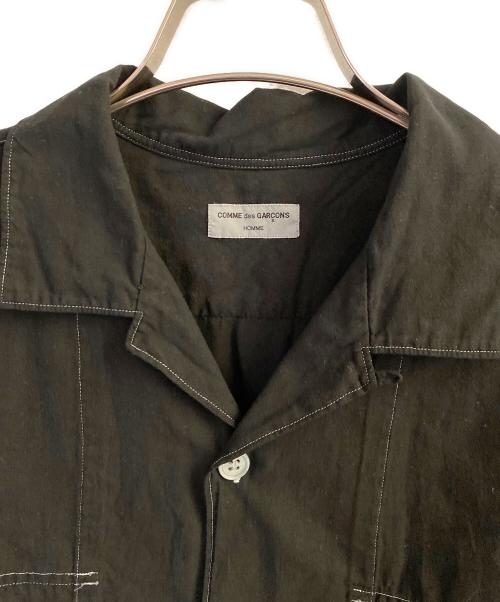 COMME des GARCONS HOMME（コムデギャルソン オム）COMME des GARCONS HOMME (コムデギャルソン オム) 半袖開襟シャツ ブラック サイズ:Fの古着・服飾アイテム