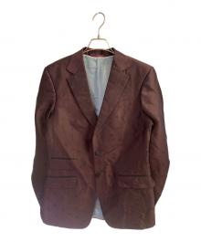 GUCCI（グッチ）の古着「BEE刺繍テーラードジャケット」｜ワインレッド