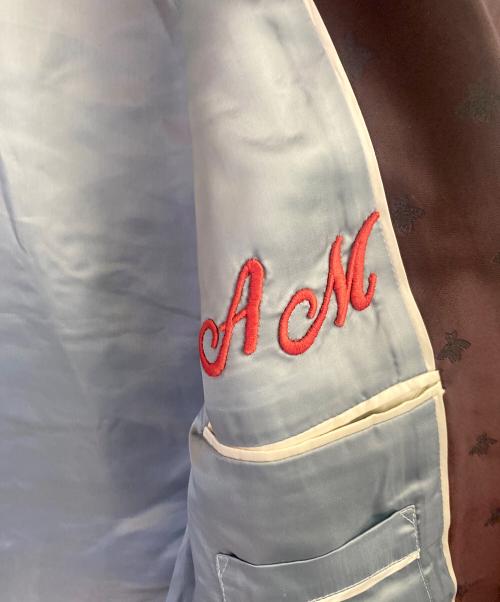 GUCCI（グッチ）GUCCI (グッチ) BEE刺繍テーラードジャケット ワインレッド サイズ:サイズ表記無しの古着・服飾アイテム