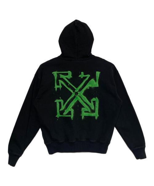 OFFWHITE（オフホワイト）OFFWHITE (オフホワイト) スプレーロゴパーカー ブラック サイズ:Sの古着・服飾アイテム