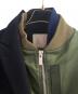 中古・古着 sacai (サカイ) MA-1 ダブルジャケット ドッキングブルゾン グリーン×ネイビー サイズ:1：65000円