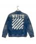 OFFWHITE（オフホワイト）の古着「バイアスロゴデニムジャケット」｜インディゴ