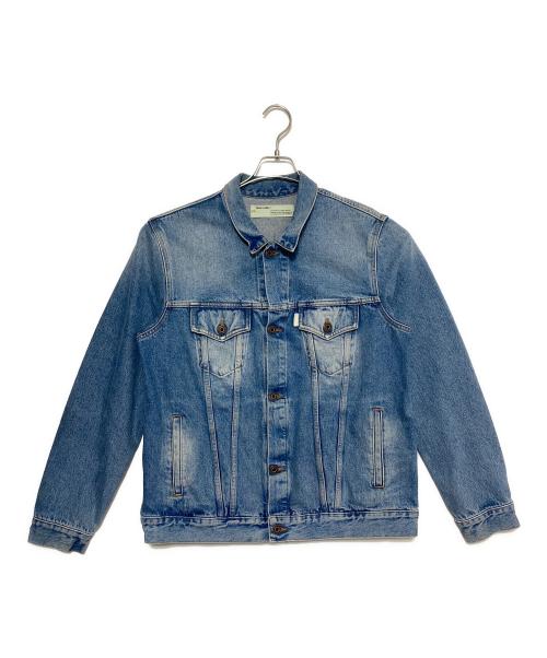 OFFWHITE（オフホワイト）OFFWHITE (オフホワイト) バイアスロゴデニムジャケット インディゴ サイズ:Sの古着・服飾アイテム