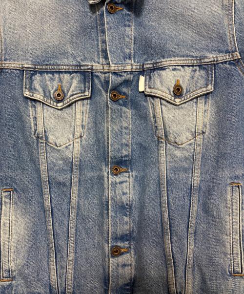 OFFWHITE（オフホワイト）OFFWHITE (オフホワイト) バイアスロゴデニムジャケット インディゴ サイズ:Sの古着・服飾アイテム