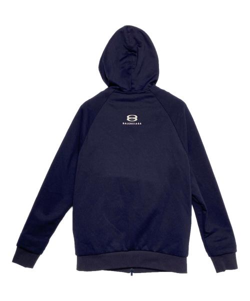 BALENCIAGA（バレンシアガ）BALENCIAGA (バレンシアガ) インフレータブル ガーメント ジップアップパーカー ネイビー サイズ:Mの古着・服飾アイテム
