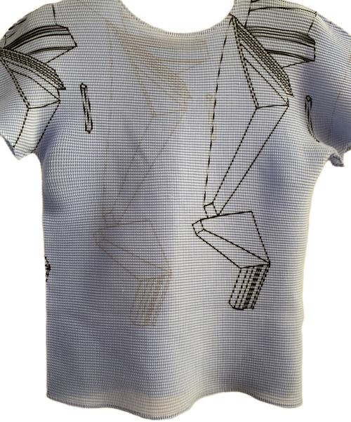 ISSEY MIYAKE me（イッセイ ミヤケ ミー）ISSEY MIYAKE me (イッセイ ミヤケ ミー) 半袖カットソー ブルー サイズ:FREEの古着・服飾アイテム