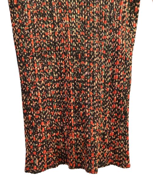 PLEATS PLEASE（プリーツプリーズ）PLEATS PLEASE (プリーツプリーズ) 総柄モックネックカットソー ブラウン サイズ:3の古着・服飾アイテム