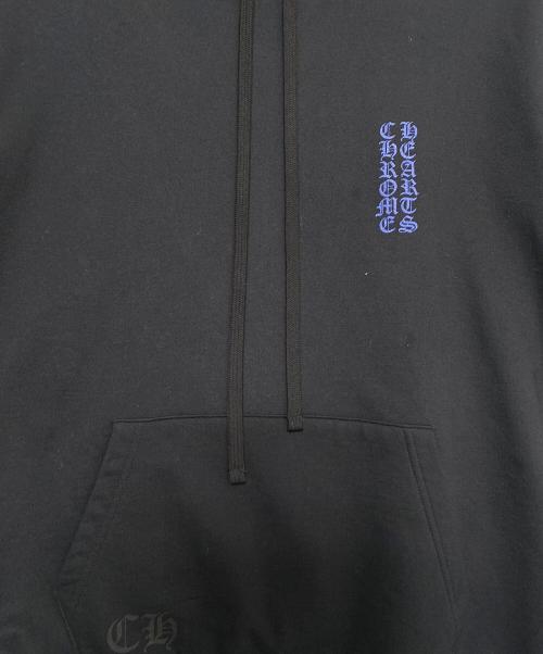CHROME HEARTS（クロムハーツ）CHROME HEARTS (クロムハーツ) Vertical Logo Pullover ブラック×ブルー サイズ:Lの古着・服飾アイテム