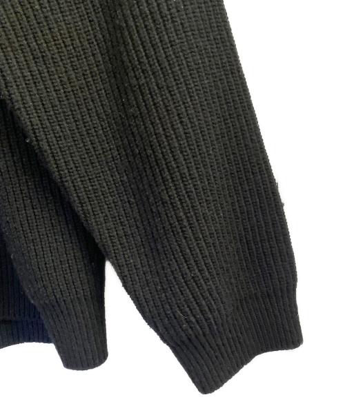 CELINE（セリーヌ）CELINE (セリーヌ) ロゴパッチオーバーサイズニットセーター ブラック サイズ:Lの古着・服飾アイテム