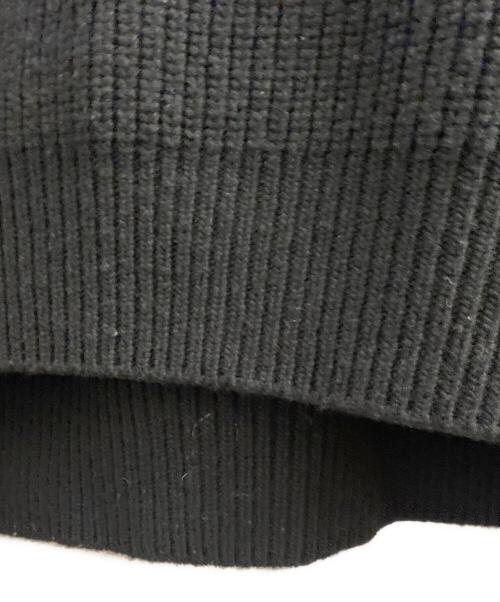 CELINE（セリーヌ）CELINE (セリーヌ) ロゴパッチオーバーサイズニットセーター ブラック サイズ:Lの古着・服飾アイテム
