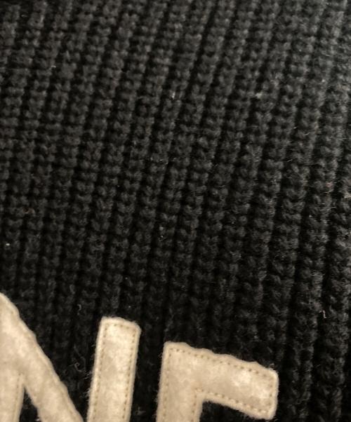 CELINE（セリーヌ）CELINE (セリーヌ) ロゴパッチオーバーサイズニットセーター ブラック サイズ:Lの古着・服飾アイテム