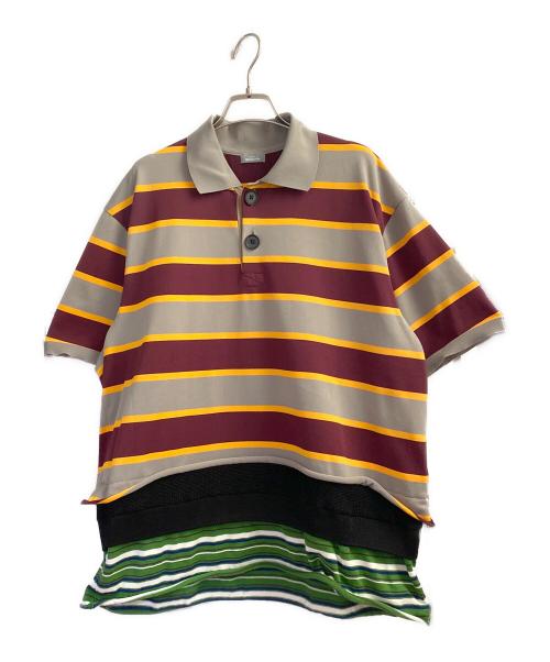 KOLOR（カラー）KOLOR (カラー) BEACON switching border knit polo マルチカラー サイズ:2の古着・服飾アイテム
