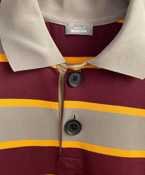 KOLOR（カラー）KOLOR (カラー) BEACON switching border knit polo マルチカラー サイズ:2の古着・服飾アイテム