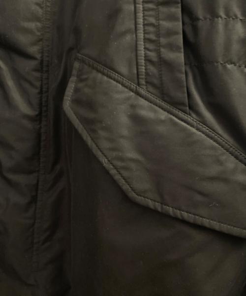 Christian Dior（クリスチャン ディオール）Christian Dior (クリスチャン ディオール) ブランドロゴ入りフード付きコート ブラック サイズ:48の古着・服飾アイテム