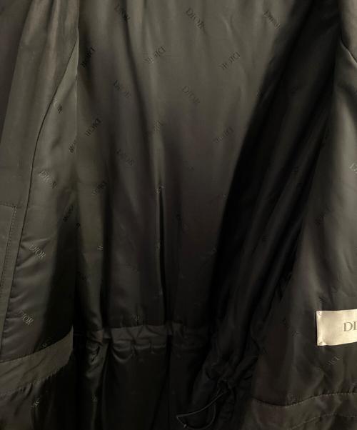 Christian Dior（クリスチャン ディオール）Christian Dior (クリスチャン ディオール) ブランドロゴ入りフード付きコート ブラック サイズ:48の古着・服飾アイテム