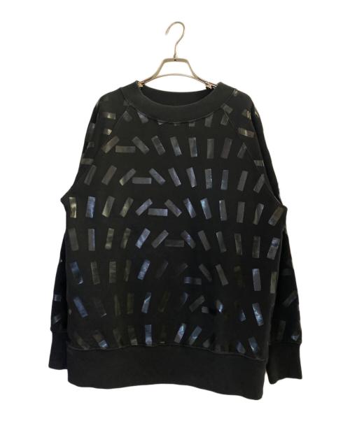 Maison Margiela（メゾンマルジェラ）Maison Margiela (メゾンマルジェラ) テープデザインプルオーバースウェット ブラック サイズ:Sの古着・服飾アイテム