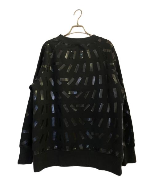 Maison Margiela（メゾンマルジェラ）Maison Margiela (メゾンマルジェラ) テープデザインプルオーバースウェット ブラック サイズ:Sの古着・服飾アイテム