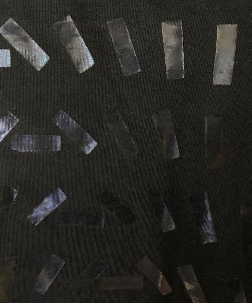 Maison Margiela（メゾンマルジェラ）Maison Margiela (メゾンマルジェラ) テープデザインプルオーバースウェット ブラック サイズ:Sの古着・服飾アイテム