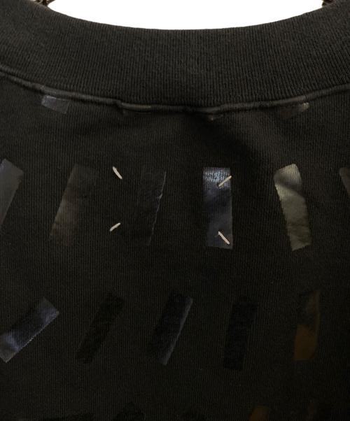 Maison Margiela（メゾンマルジェラ）Maison Margiela (メゾンマルジェラ) テープデザインプルオーバースウェット ブラック サイズ:Sの古着・服飾アイテム