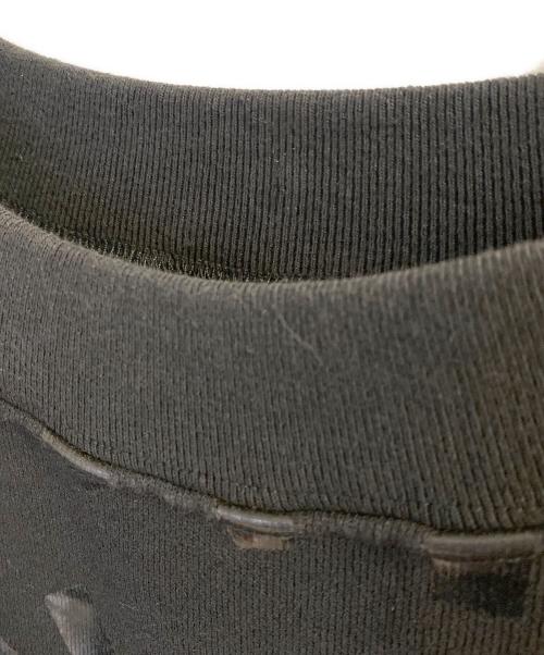 Maison Margiela（メゾンマルジェラ）Maison Margiela (メゾンマルジェラ) テープデザインプルオーバースウェット ブラック サイズ:Sの古着・服飾アイテム