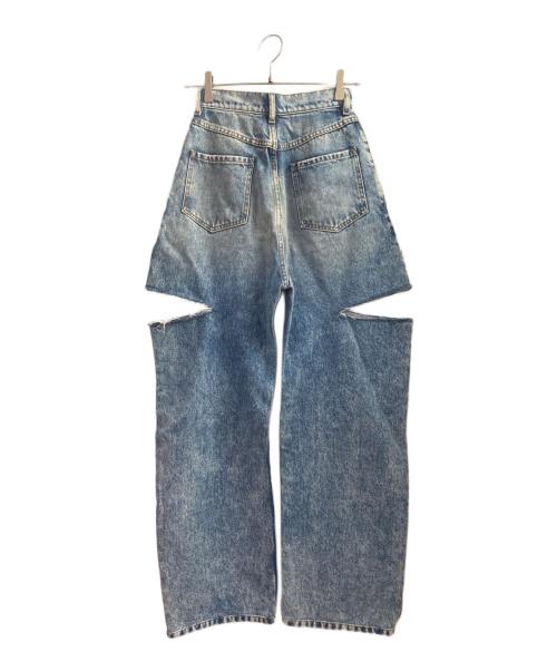 Maison Margiela（メゾンマルジェラ）Maison Margiela (メゾンマルジェラ) カットオフデニムパンツ スカイブルー サイズ:36の古着・服飾アイテム