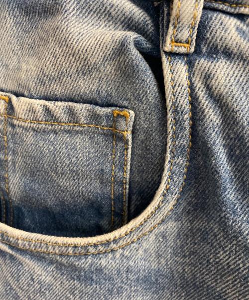 Maison Margiela（メゾンマルジェラ）Maison Margiela (メゾンマルジェラ) カットオフデニムパンツ スカイブルー サイズ:36の古着・服飾アイテム