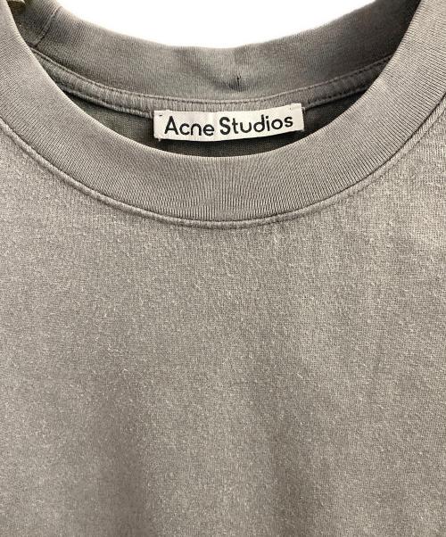 Acne studios（アクネ ストゥディオズ）Acne studios (アクネ ストゥディオズ) ラバーロゴパッチオーバーサイズTシャツ グレー サイズ:Ｌの古着・服飾アイテム