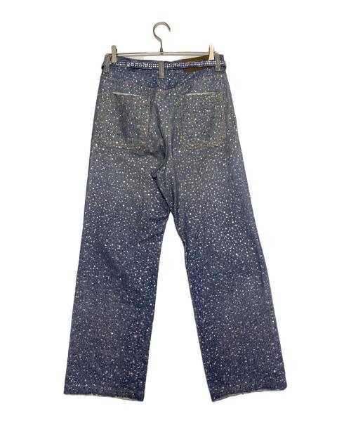 BIRTH OF ROYAL CHILD（バース オブ ロイヤル チャイルド）BIRTH OF ROYAL CHILD (バース オブ ロイヤル チャイルド) rhinestone-embellished wide-leg jeans インディゴ サイズ:Sの古着・服飾アイテム