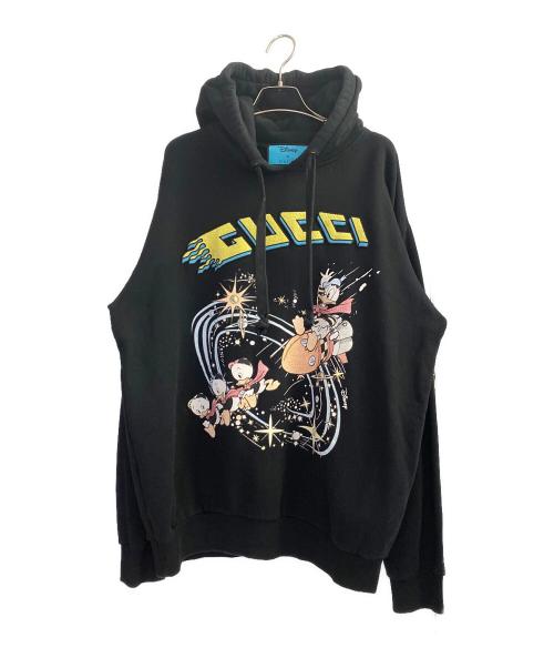 GUCCI（グッチ）GUCCI (グッチ) DISNEY (ディズニー) Donald Duck Hoodie ブラック サイズ:Ｍの古着・服飾アイテム
