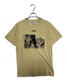 OFFWHITE（オフホワイト）の古着「climing print tshits」｜カーキ
