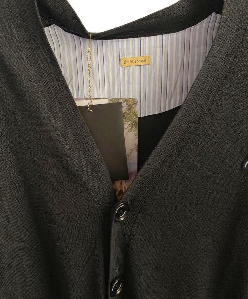 the Shepherd（ザシェパード）the Shepherd (ザシェパード) ポリエステルニットカーディガン ブラック サイズ:3の古着・服飾アイテム