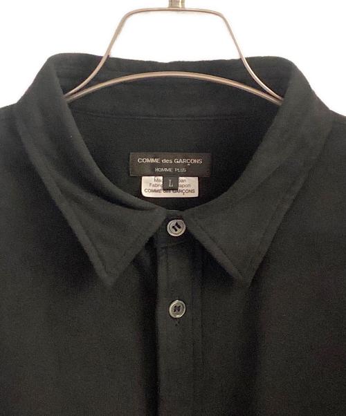 COMME des GARCONS HOMME PLUS（コムデギャルソンオムプリュス）COMME des GARCONS HOMME PLUS (コムデギャルソンオムプリュス) スウェードシャツ ブラック サイズ:Lの古着・服飾アイテム