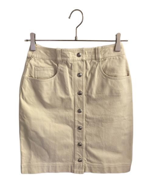 CHANEL（シャネル）CHANEL (シャネル) ココボタンデニムスカート ベージュ サイズ:36の古着・服飾アイテム