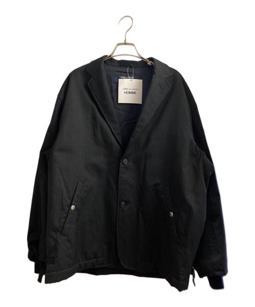 COMME des GARCONS HOMME（コムデギャルソン オム）COMME des GARCONS HOMME (コムデギャルソン オム) ウールエステルヘリンボーン2Bジャケット ブラック サイズ:Mの古着・服飾アイテム
